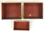 Antique Japanese Wooden Keshobako Cosmetic Box C1900 Mirror Three Drawers T321