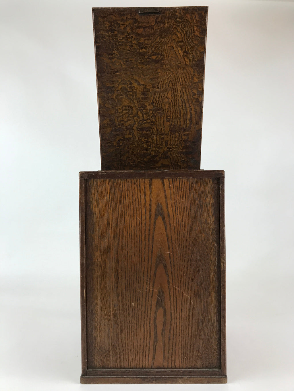 Antique Japanese Wooden Keshobako Cosmetic Box C1900 Mirror Three Drawers T321