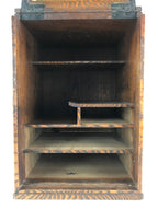 Antique Japanese Wooden Keshobako Cosmetic Box C1900 Mirror Three Drawers T321