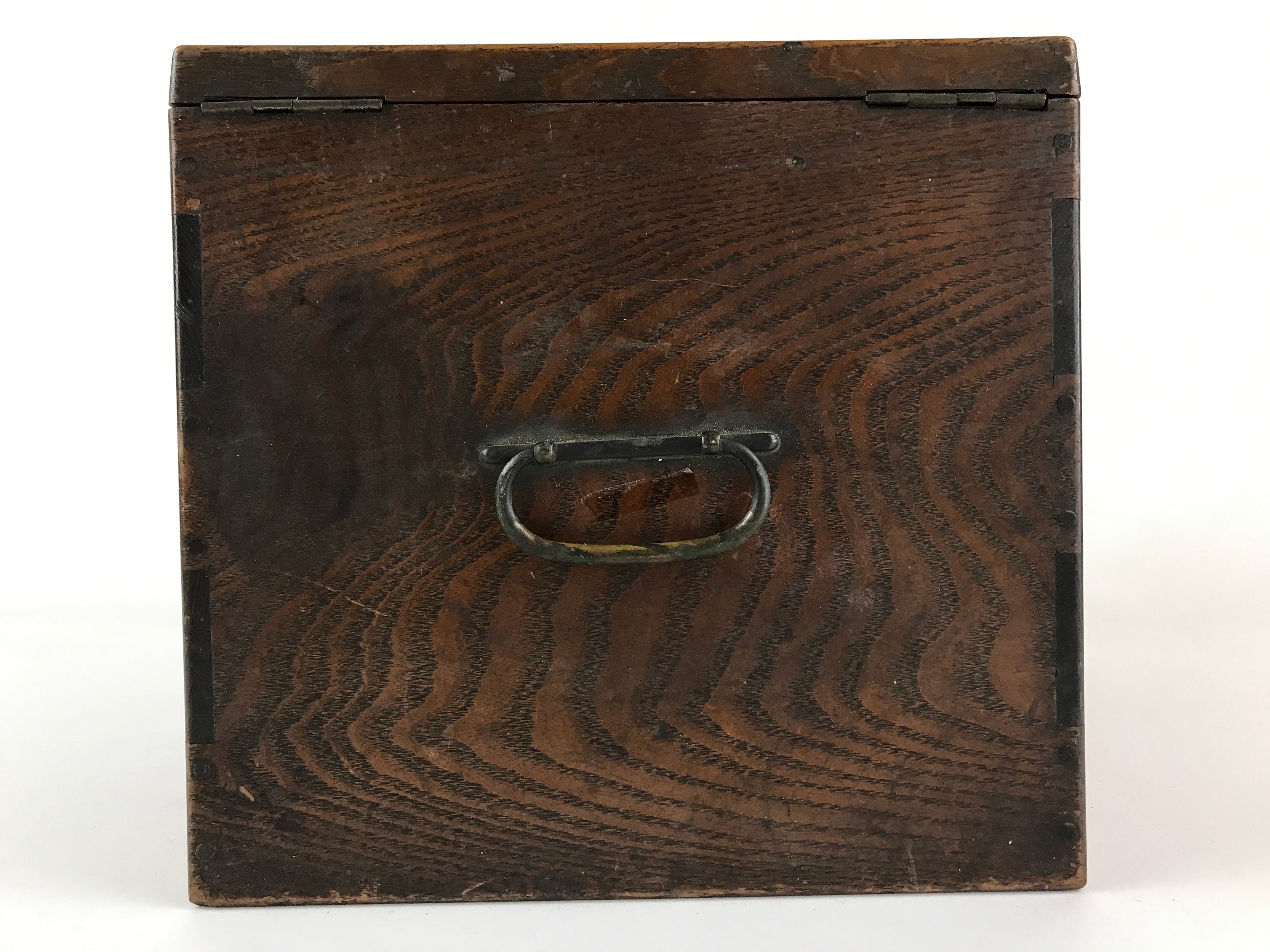 Antique Japanese Wooden Keshobako Cosmetic Box C1900 Mirror Three Drawers T321