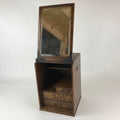 Antique Japanese Wooden Keshobako Cosmetic Box C1900 Mirror Three Drawers T321
