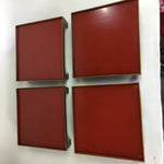 Antique Japanese Wooden Lacquer Tray 5pc Set Vtg Ozen tray Nurimono LWB43