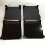 Antique Japanese Wooden Lacquer Tray 5pc Set Vtg Ozen tray Nurimono LWB43