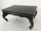 Antique Japanese Wooden Legged Tray Ozen Lacquered Black Table UR805