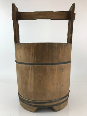 Antique Japanese Wooden Mizuoke Bucket C1900 Handle Teoke Well Water BK3