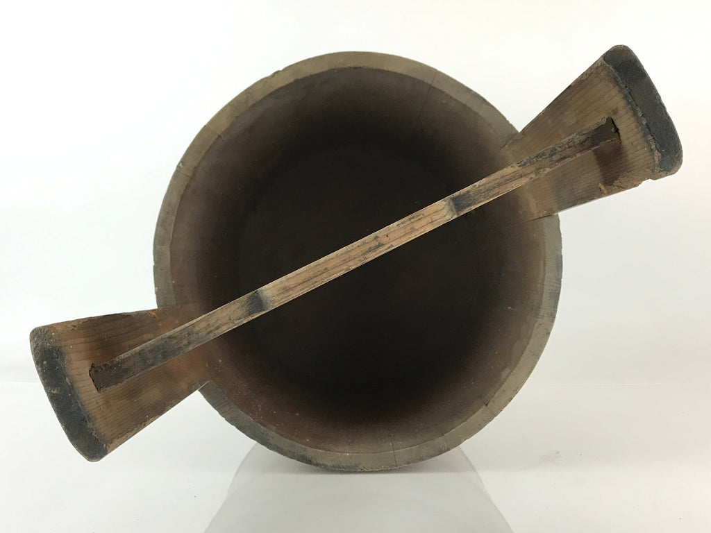 Antique Japanese Wooden Mizuoke Bucket C1900 Handle Teoke Well Water BK3
