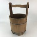 Antique Japanese Wooden Mizuoke Bucket C1900 Handle Teoke Well Water BK3