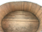 Antique Japanese Wooden Mizuoke Lidded Bucket C1900 Large Tub Wash Basin BK1