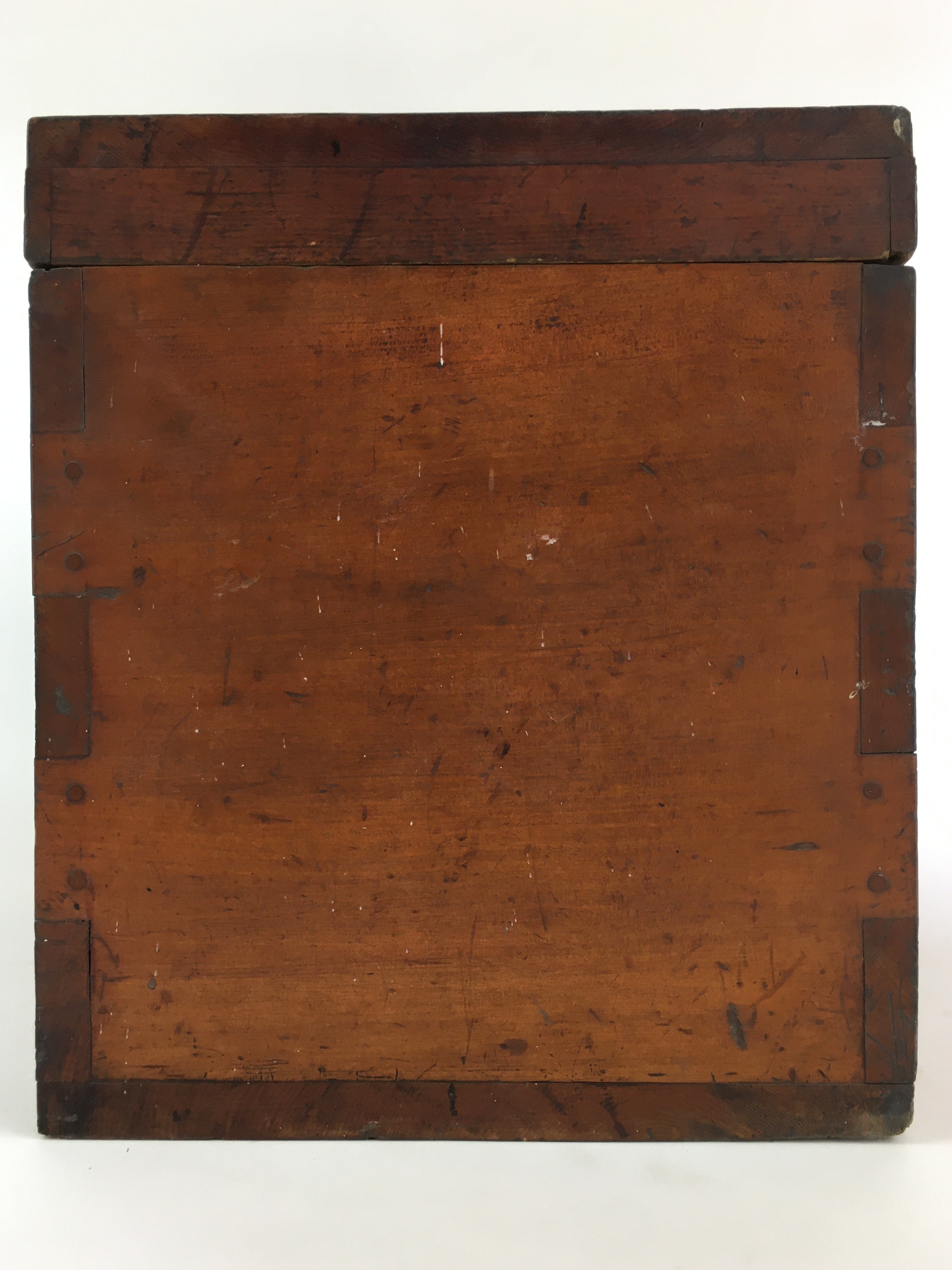 Antique Japanese Wooden Pottery Storage Box Inside 24x36x23cm WB956