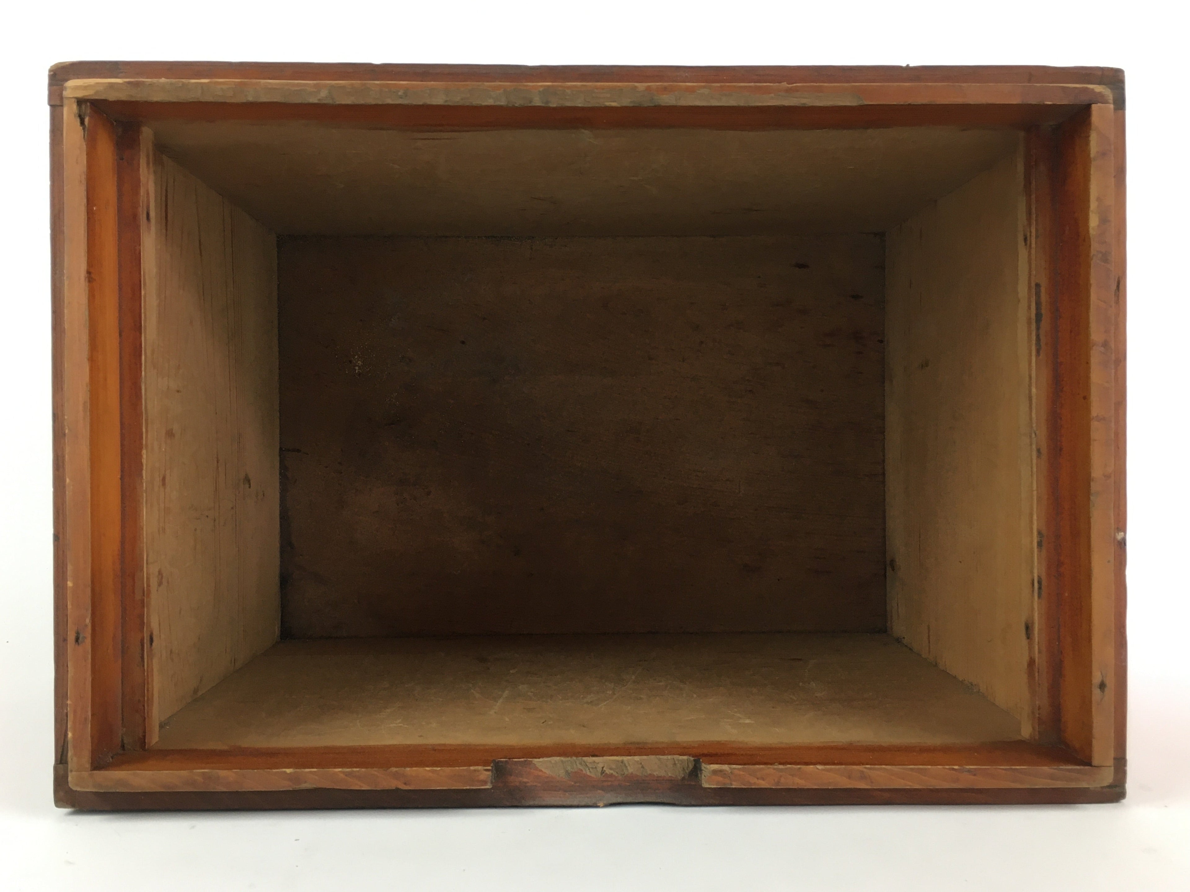 Antique Japanese Wooden Pottery Storage Box Inside 24x36x23cm WB956