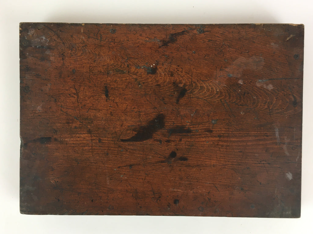 Antique Japanese Wooden Pottery Storage Box Inside 24x36x23cm WB956