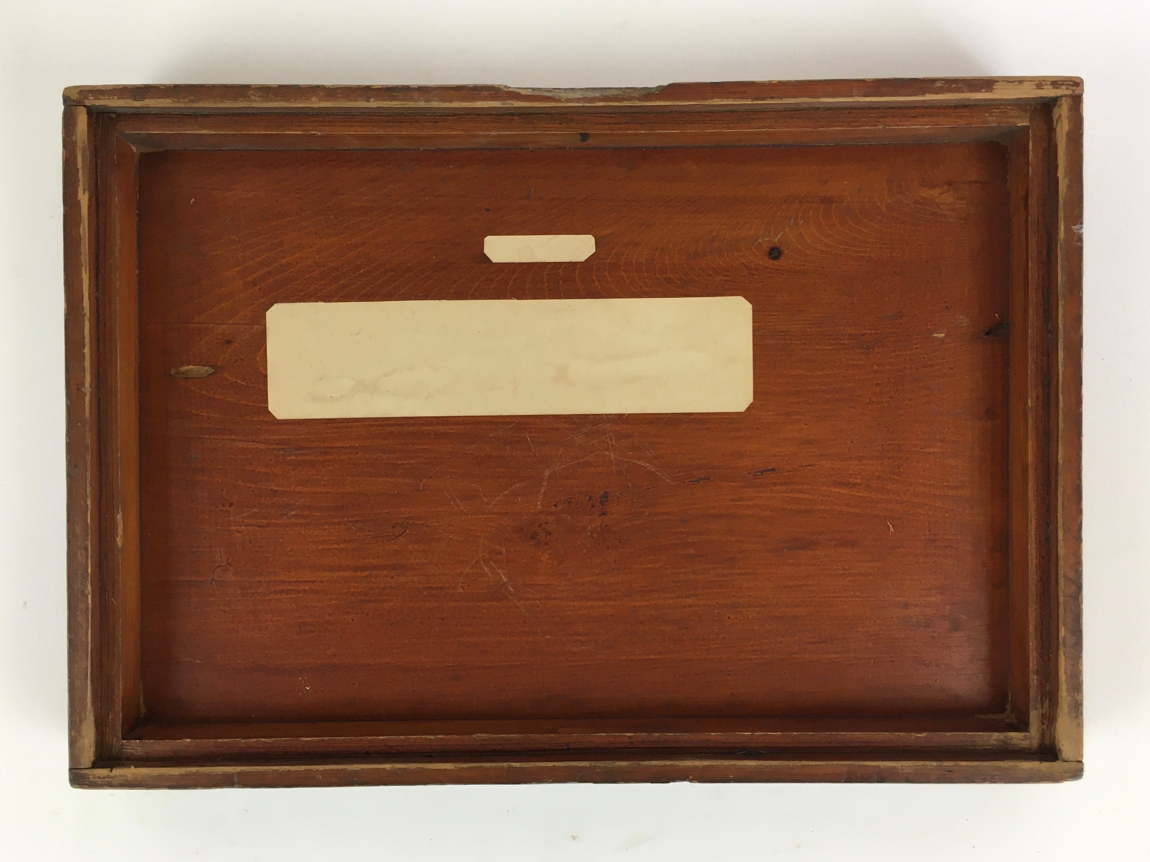 Antique Japanese Wooden Pottery Storage Box Inside 24x36x23cm WB956
