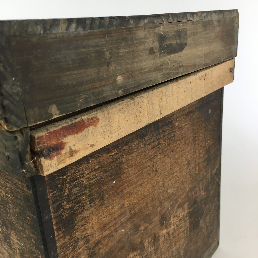 Antique Japanese Wooden Pottery Storage Box Inside 24x41x26.5cm WB957