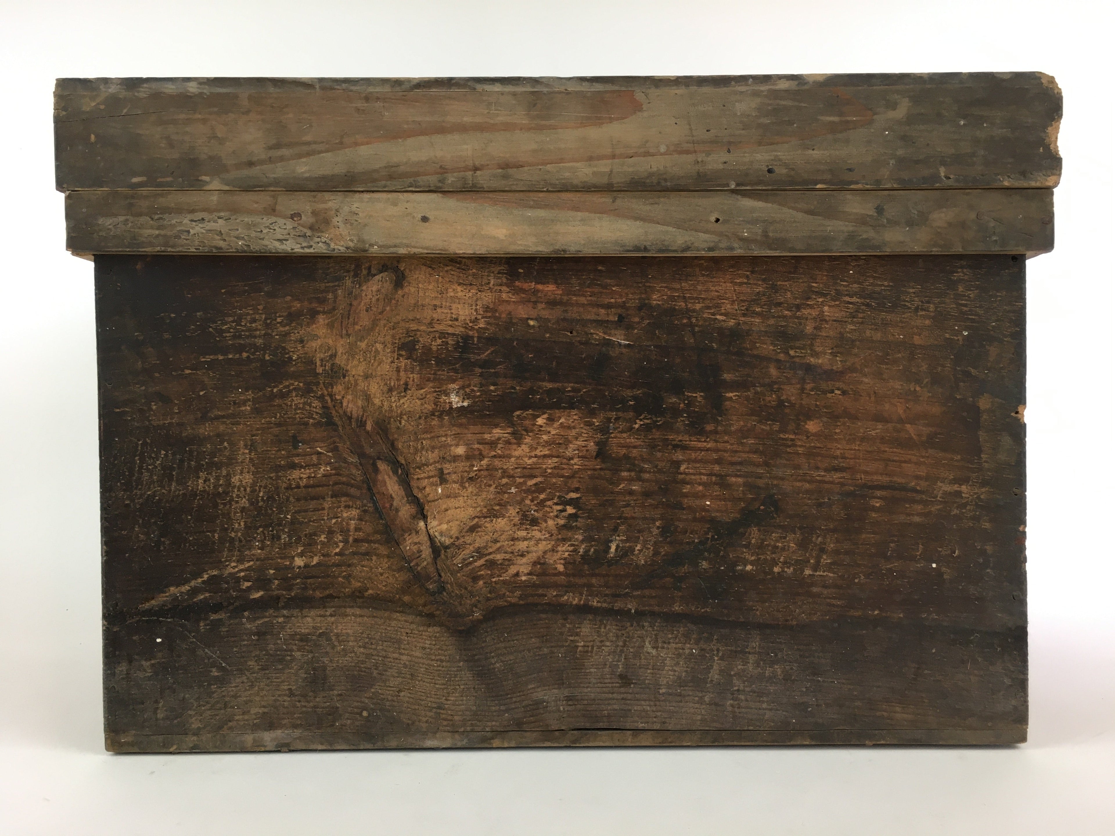 Antique Japanese Wooden Pottery Storage Box Inside 24x41x26.5cm WB957