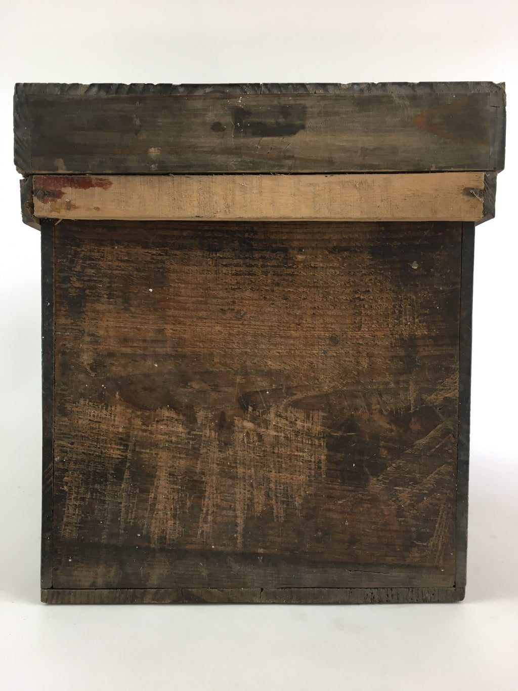 Antique Japanese Wooden Pottery Storage Box Inside 24x41x26.5cm WB957