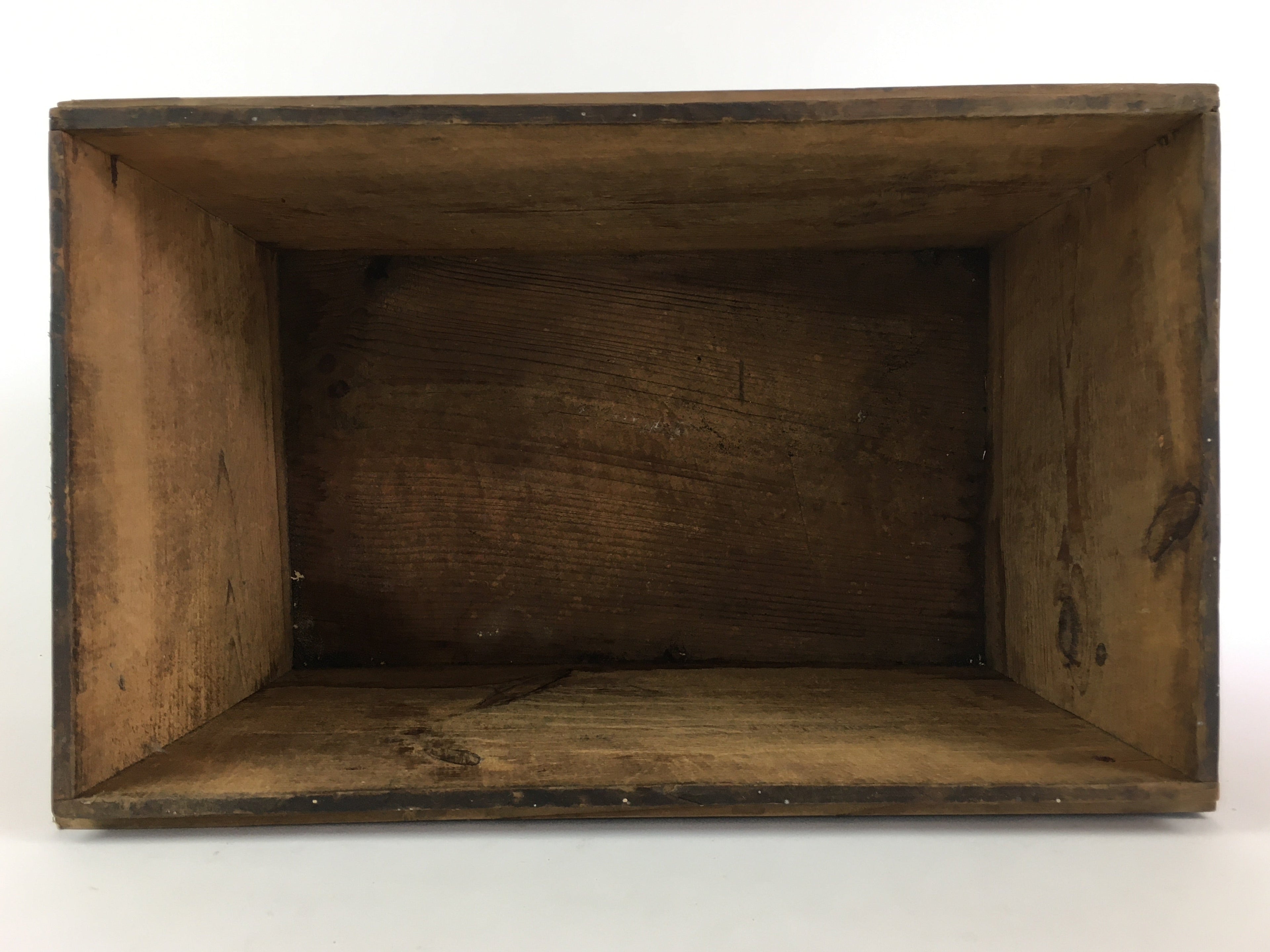 Antique Japanese Wooden Pottery Storage Box Inside 24x41x26.5cm WB957