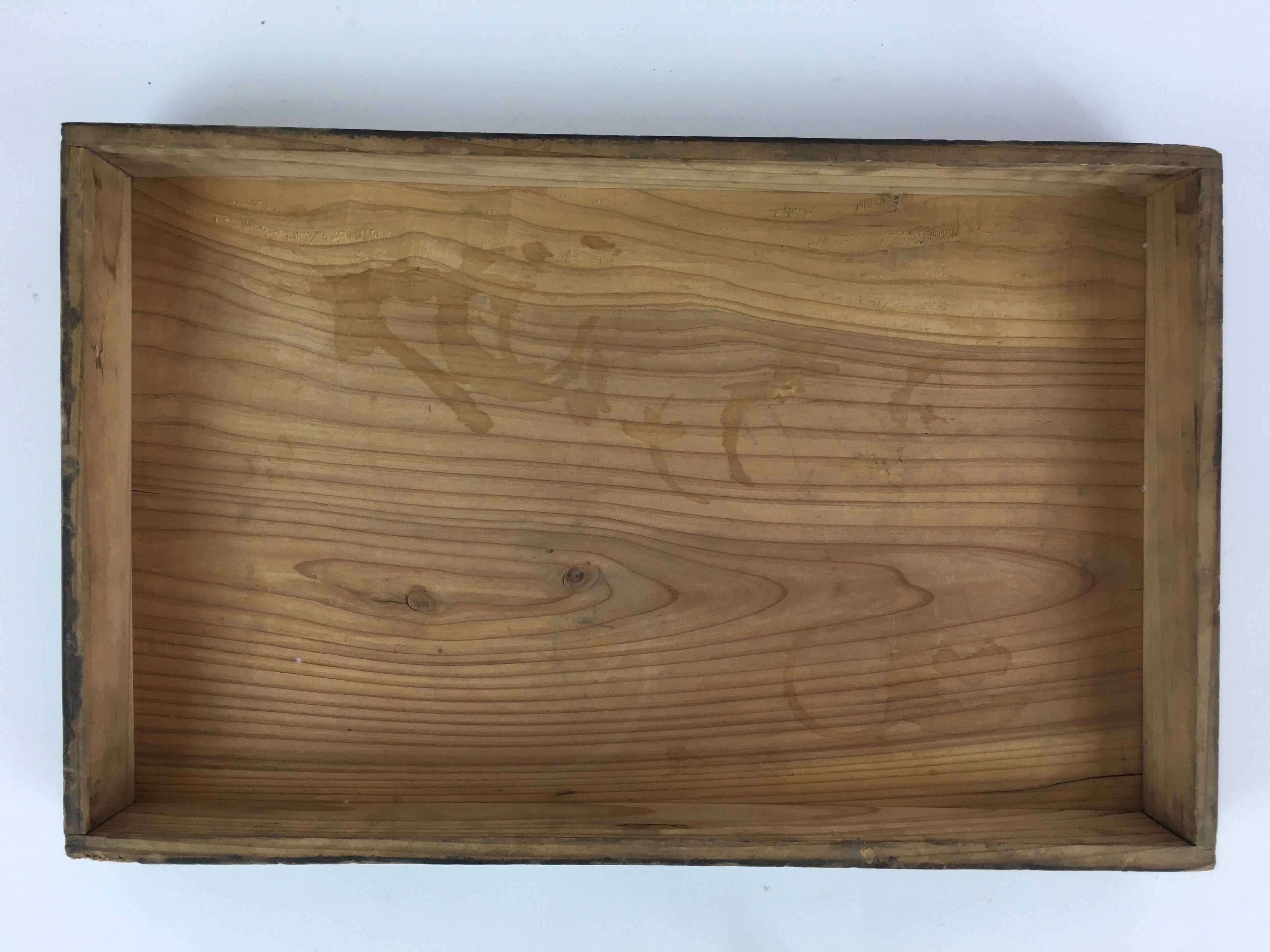 Antique Japanese Wooden Pottery Storage Box Inside 24x41x26.5cm WB957