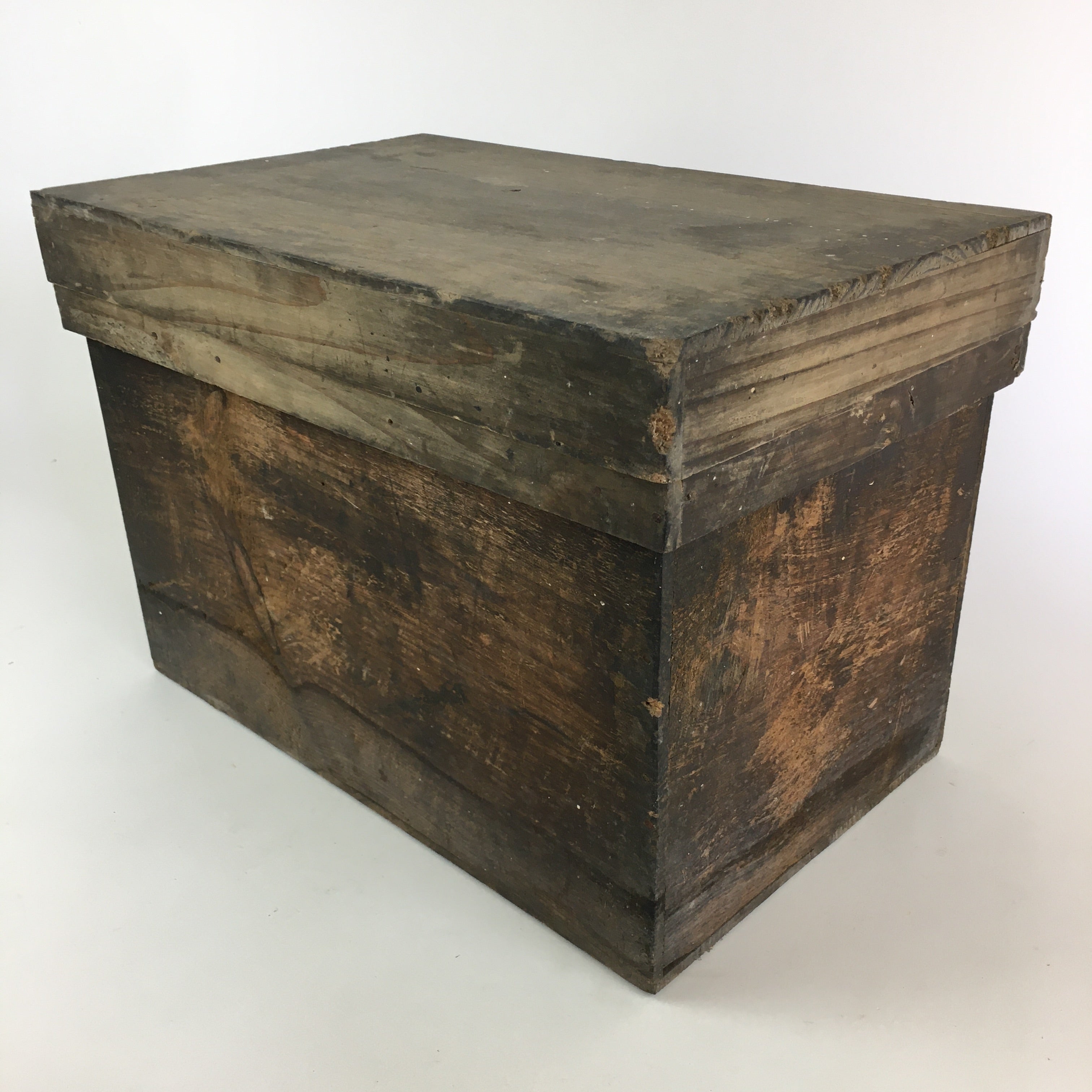 Antique Japanese Wooden Pottery Storage Box Inside 24x41x26.5cm WB957