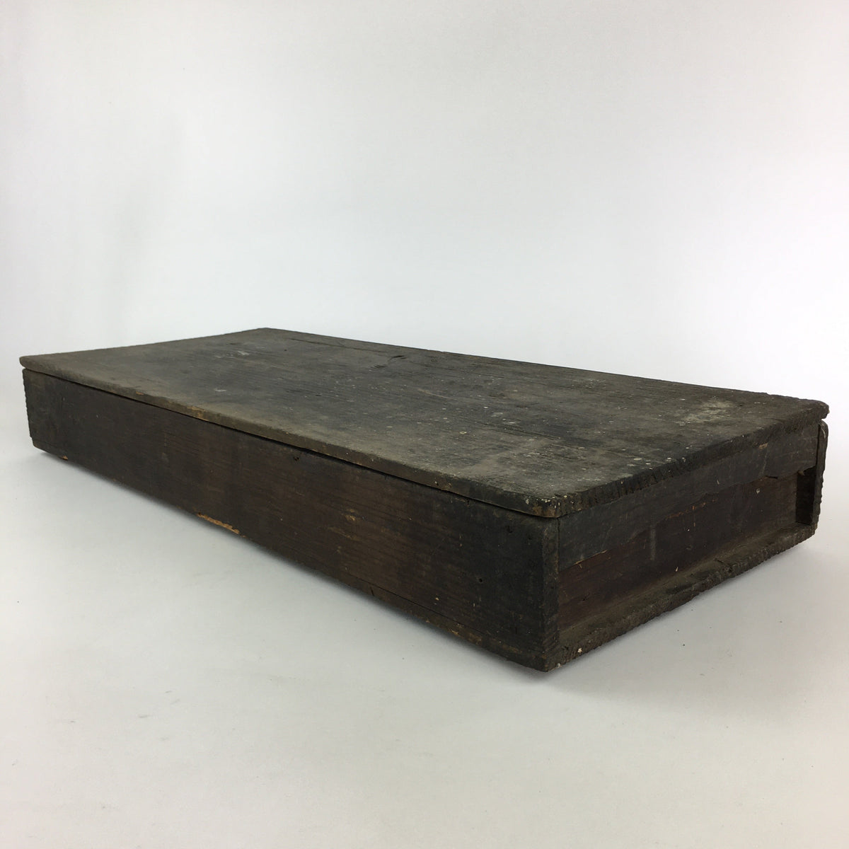 Antique Japanese Wooden Pottery Storage Box Inside 25.5x52x6.5cm WB970 ...