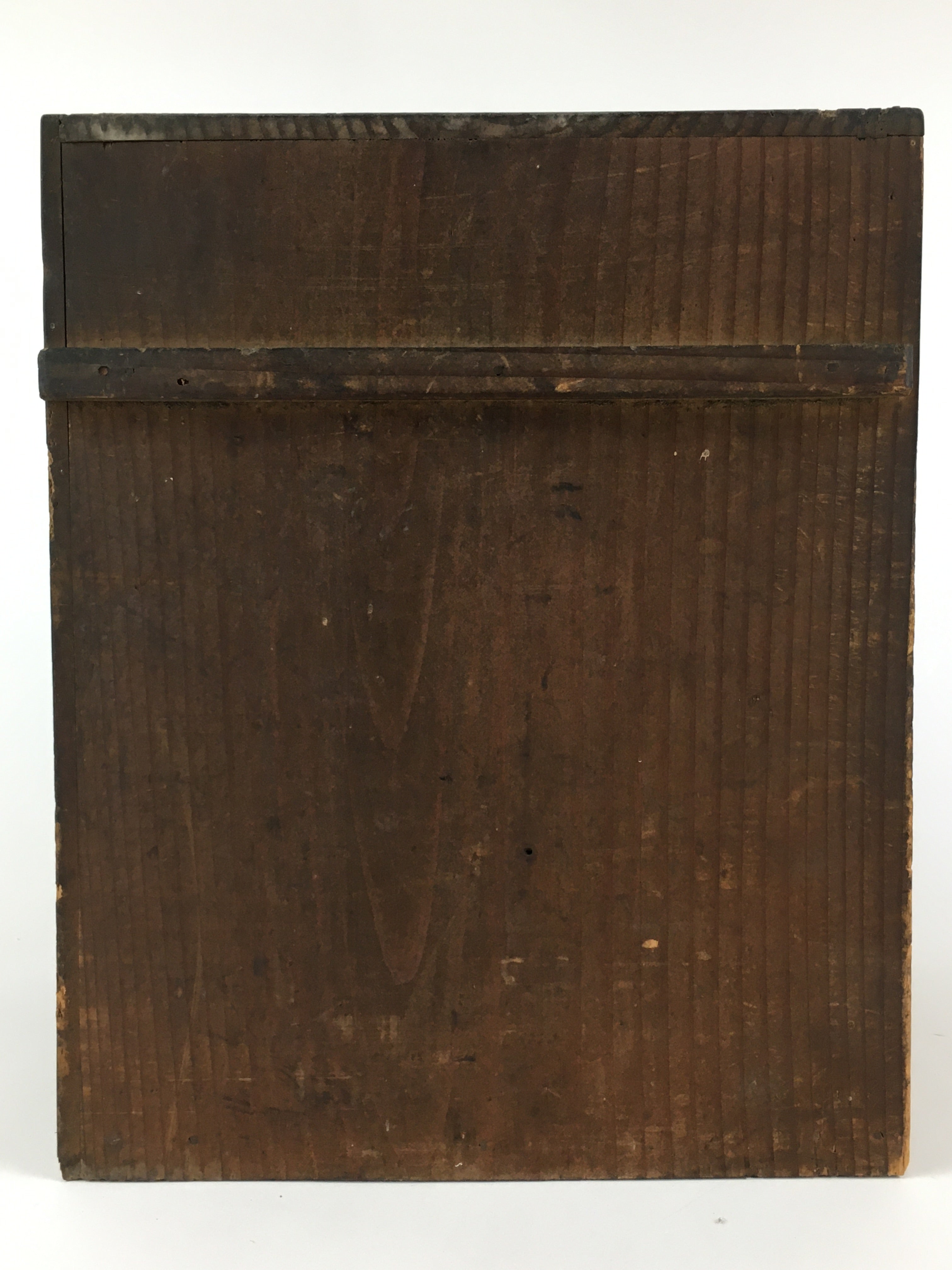 Antique Japanese Wooden Pottery Storage Box Inside 25x25x31.5cm WB949