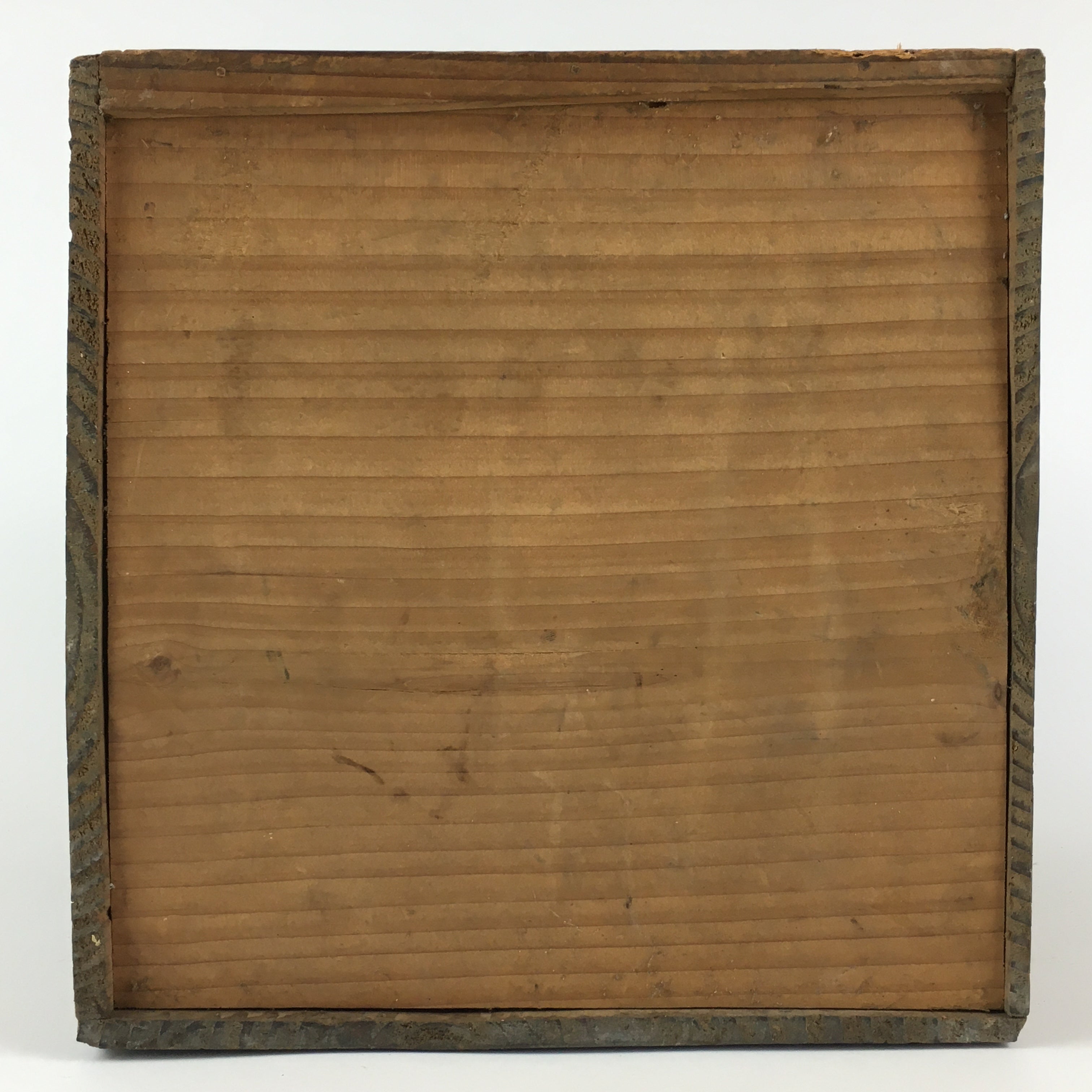Antique Japanese Wooden Pottery Storage Box Inside 25x25x31.5cm WB949