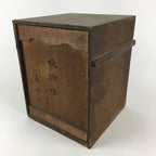 Antique Japanese Wooden Pottery Storage Box Inside 25x25x31.5cm WB949