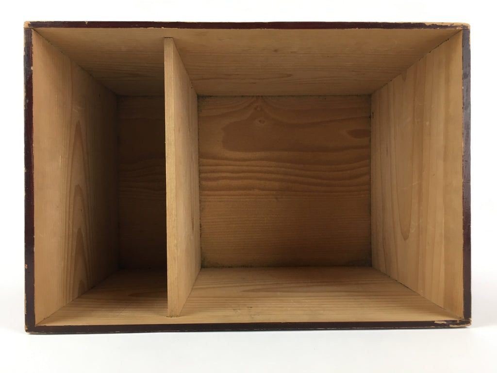 Antique Japanese Wooden Pottery Storage Box Inside 25x36x25cm WB947