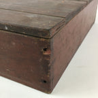 Antique Japanese Wooden Pottery Storage Box Inside 28x40x7cm WB973