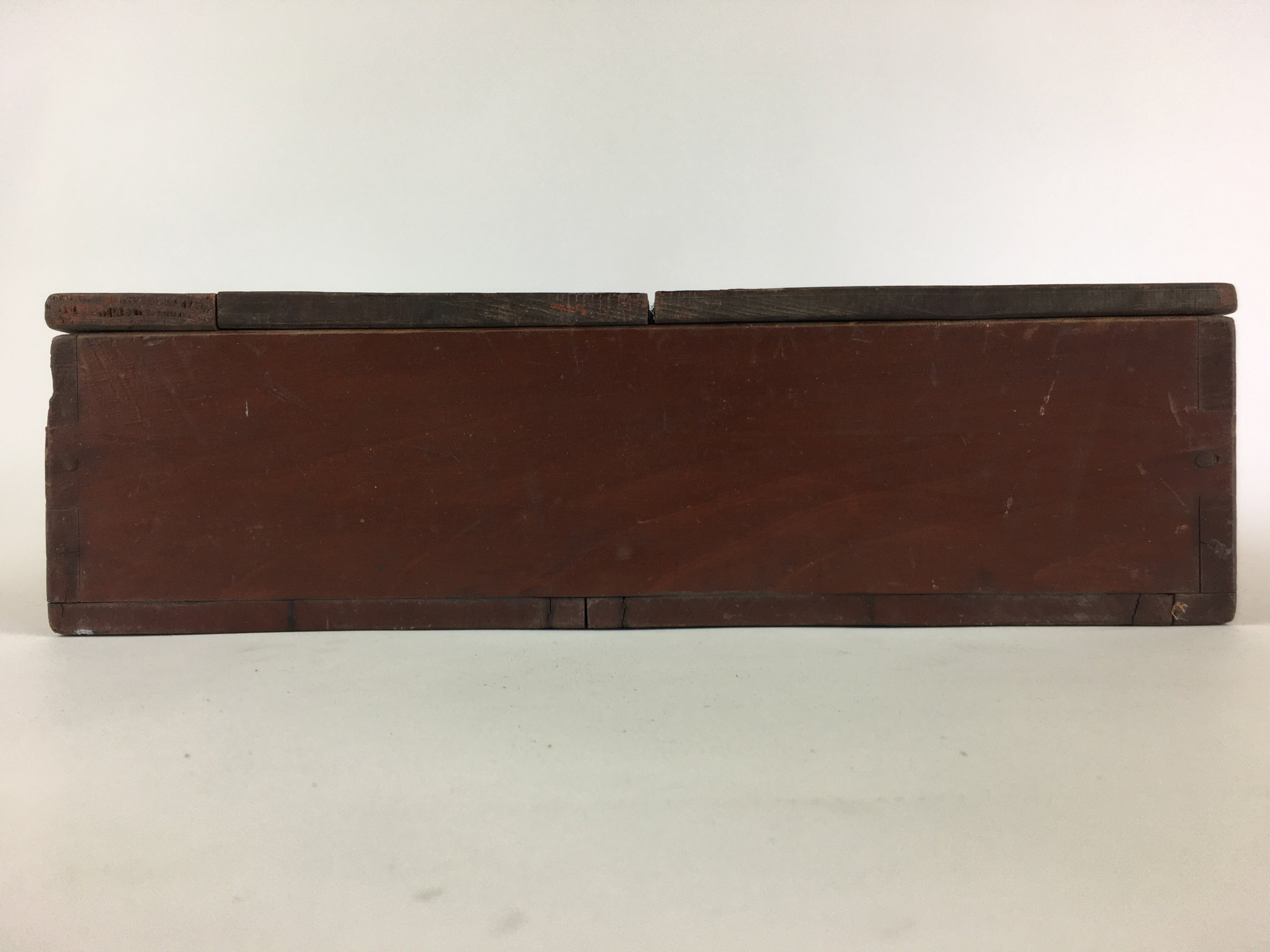 Antique Japanese Wooden Pottery Storage Box Inside 28x40x7cm WB973