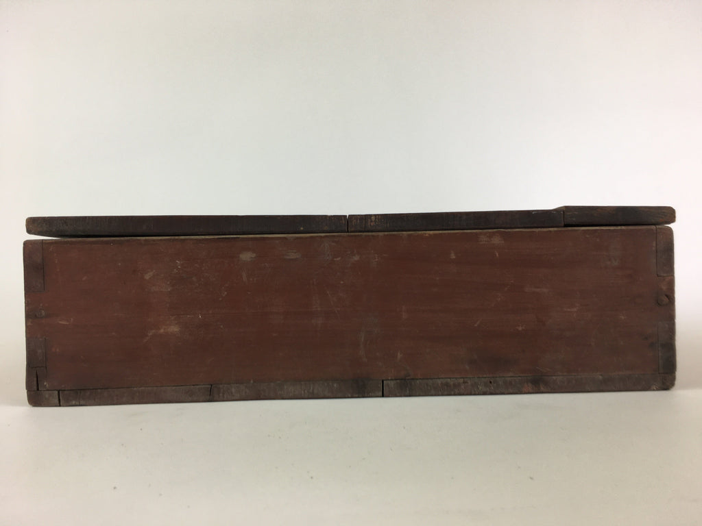 Antique Japanese Wooden Pottery Storage Box Inside 28x40x7cm WB973