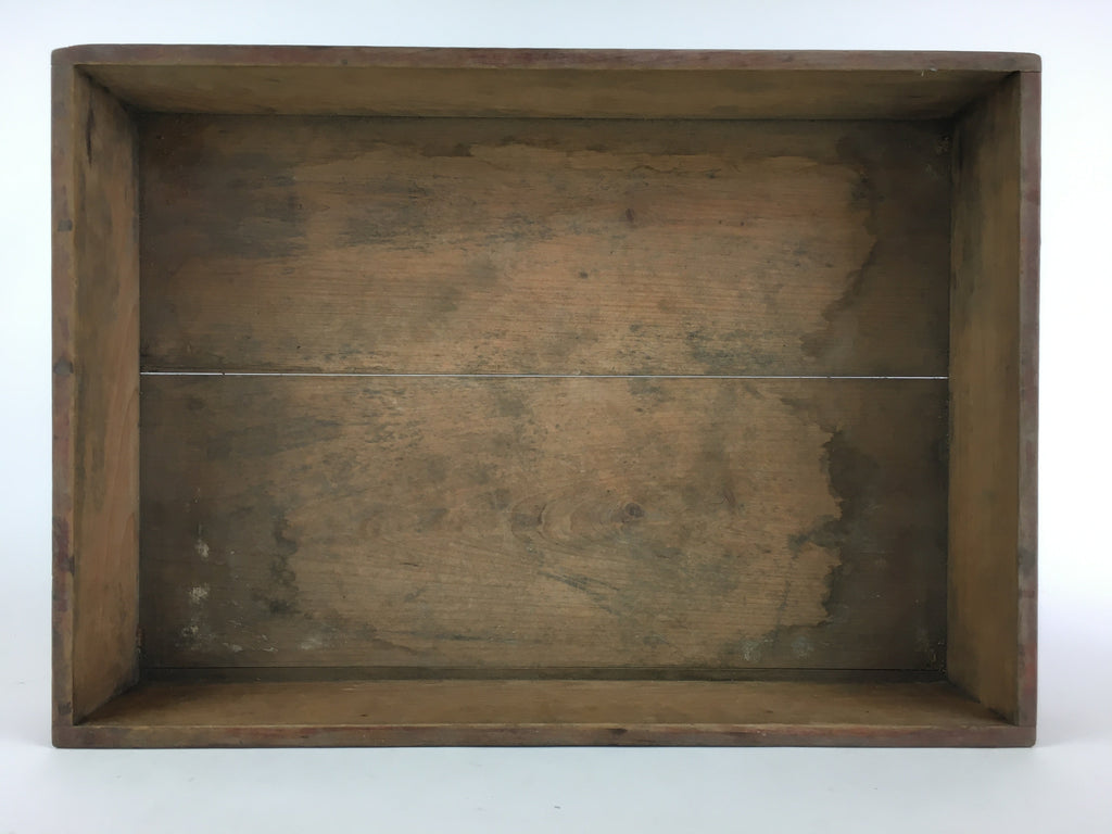 Antique Japanese Wooden Pottery Storage Box Inside 28x40x7cm WB973
