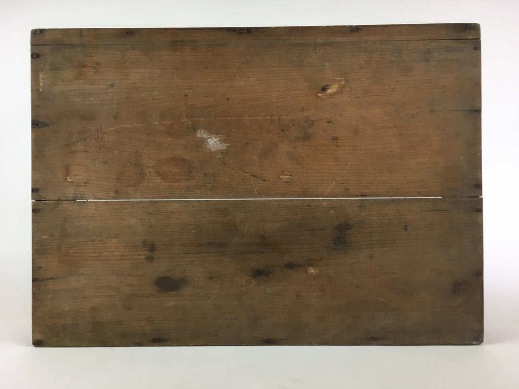 Antique Japanese Wooden Pottery Storage Box Inside 28x40x7cm WB973
