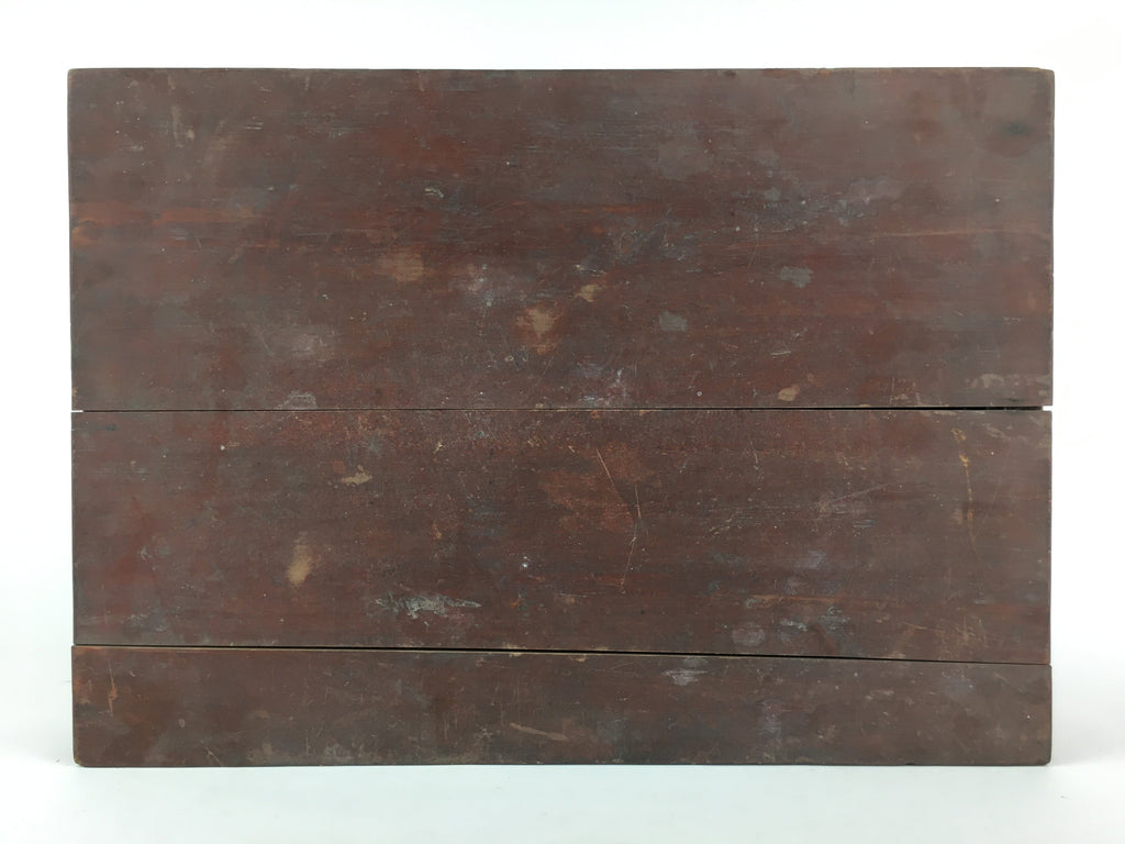 Antique Japanese Wooden Pottery Storage Box Inside 28x40x7cm WB973