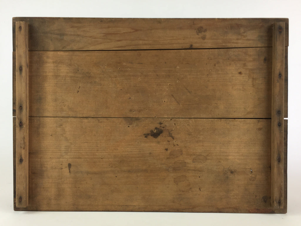 Antique Japanese Wooden Pottery Storage Box Inside 28x40x7cm WB973