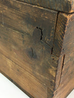 Antique Japanese Wooden Pottery Storage Box Inside 31x43x16.5cm WB953