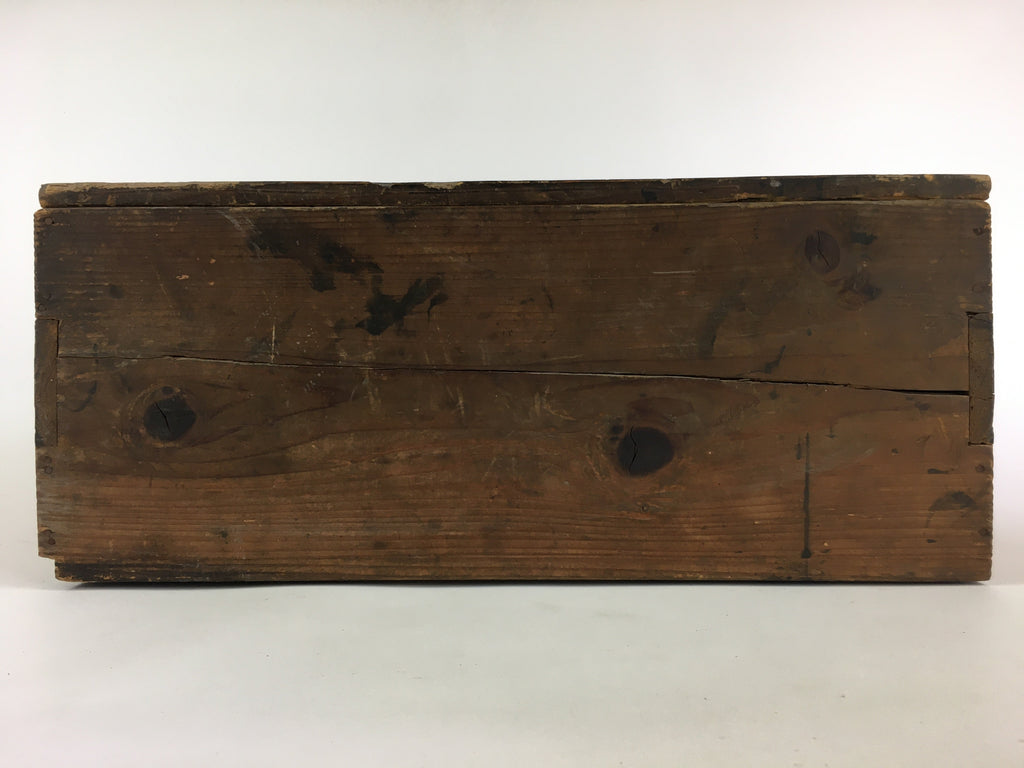 Antique Japanese Wooden Pottery Storage Box Inside 31x43x16.5cm WB953