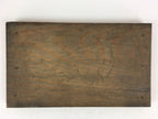Antique Japanese Wooden Pottery Storage Box Inside 34.5x19.5x16.5cm WB961