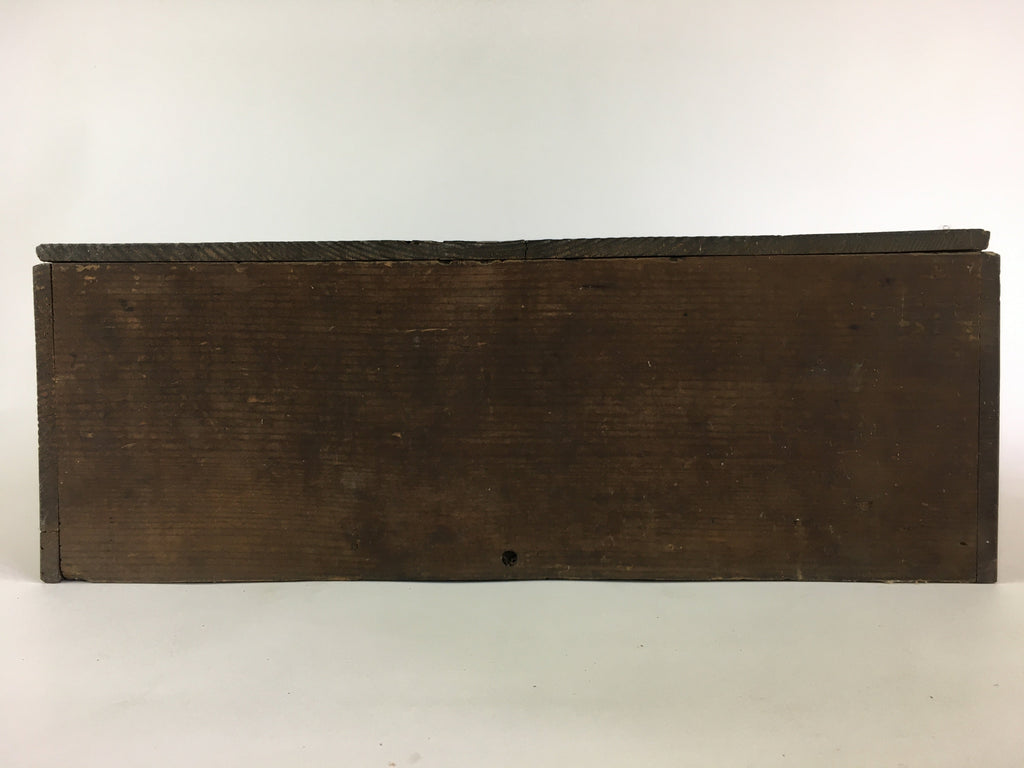 Antique Japanese Wooden Pottery Storage Box Inside 39x39x12cm WB968