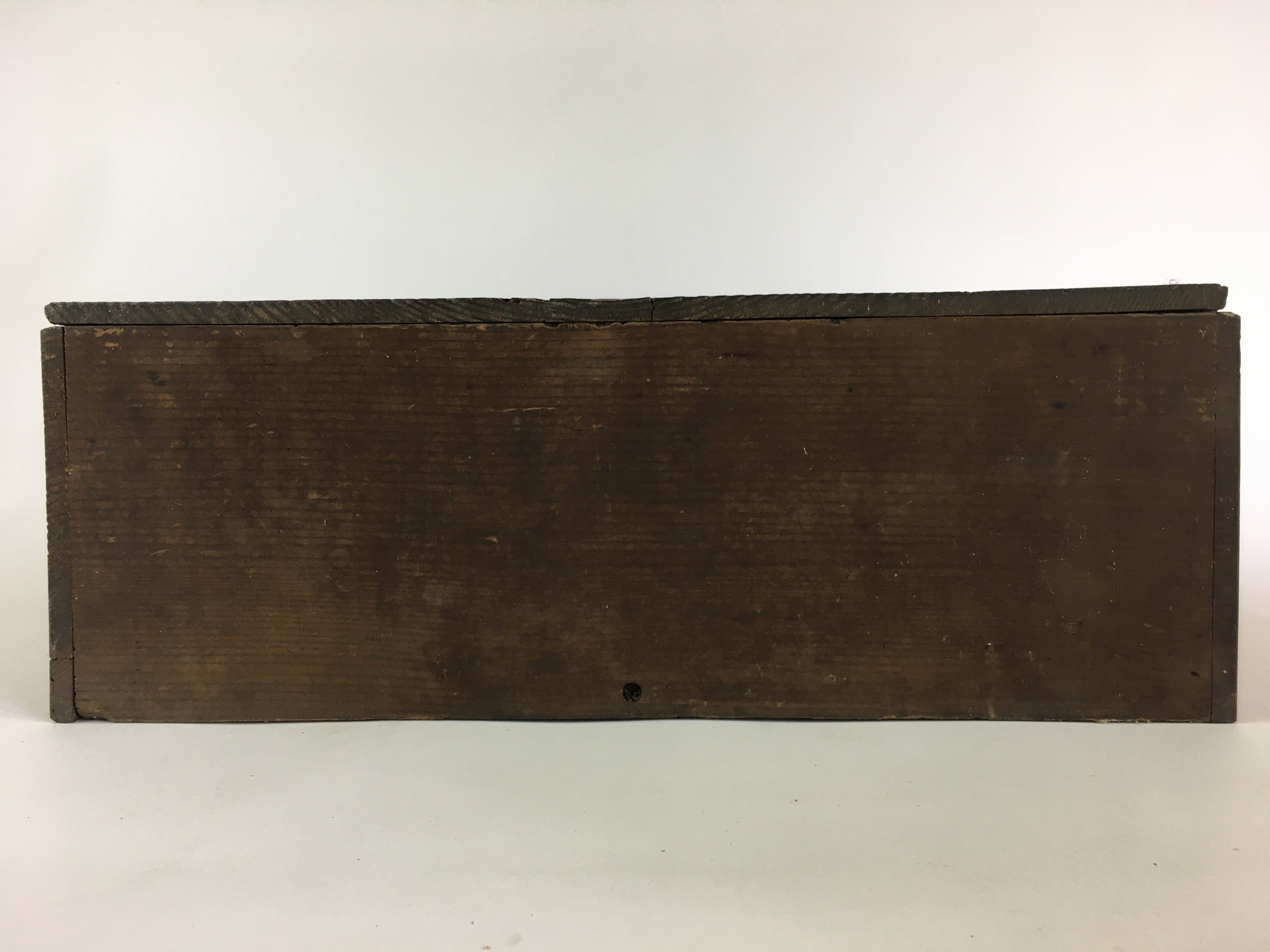Antique Japanese Wooden Pottery Storage Box Inside 39x39x12cm WB968