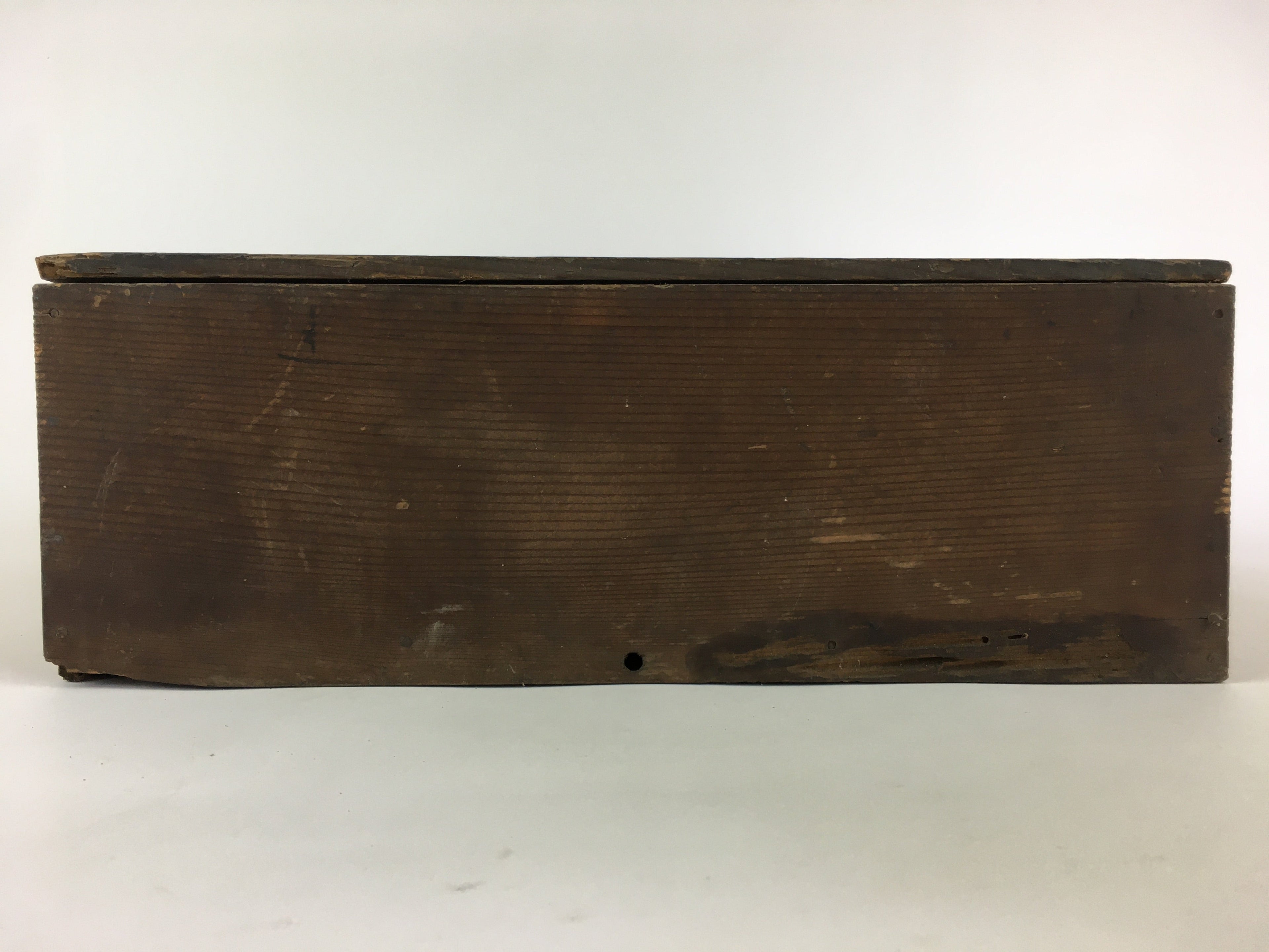 Antique Japanese Wooden Pottery Storage Box Inside 39x39x12cm WB968