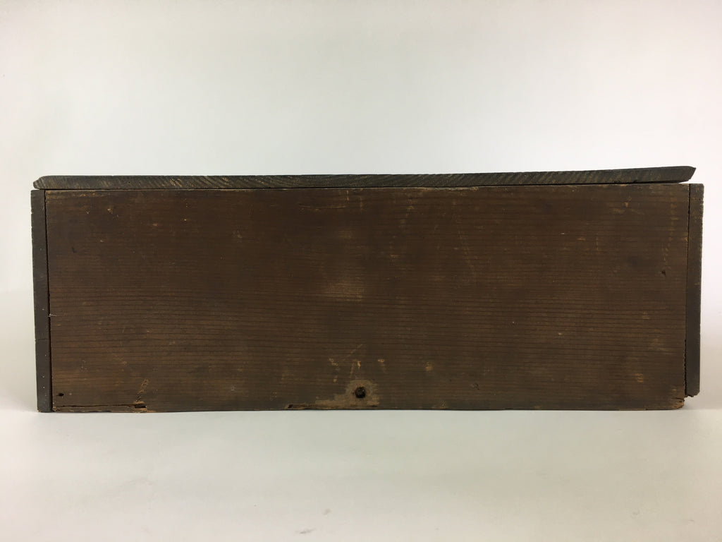 Antique Japanese Wooden Pottery Storage Box Inside 39x39x12cm WB968