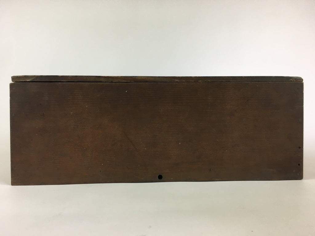 Antique Japanese Wooden Pottery Storage Box Inside 39x39x12cm WB968