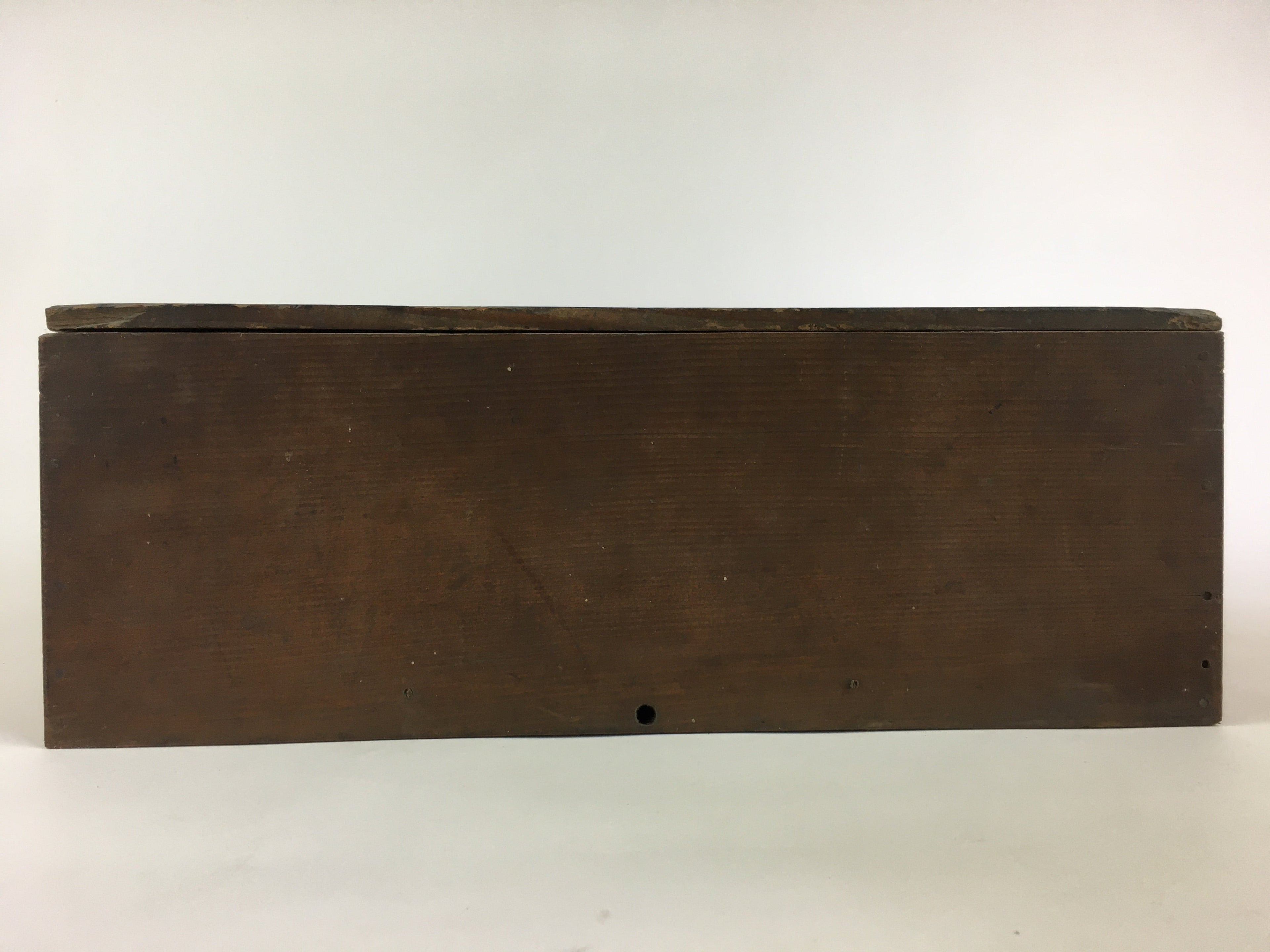 Antique Japanese Wooden Pottery Storage Box Inside 39x39x12cm WB968