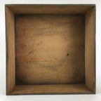 Antique Japanese Wooden Pottery Storage Box Inside 39x39x12cm WB968