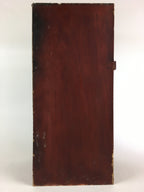 Antique Japanese Wooden Red Pottery Storage Box Inside 21x23x52cm WB954