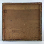 Antique Japanese Wooden Red Pottery Storage Box Inside 21x23x52cm WB954