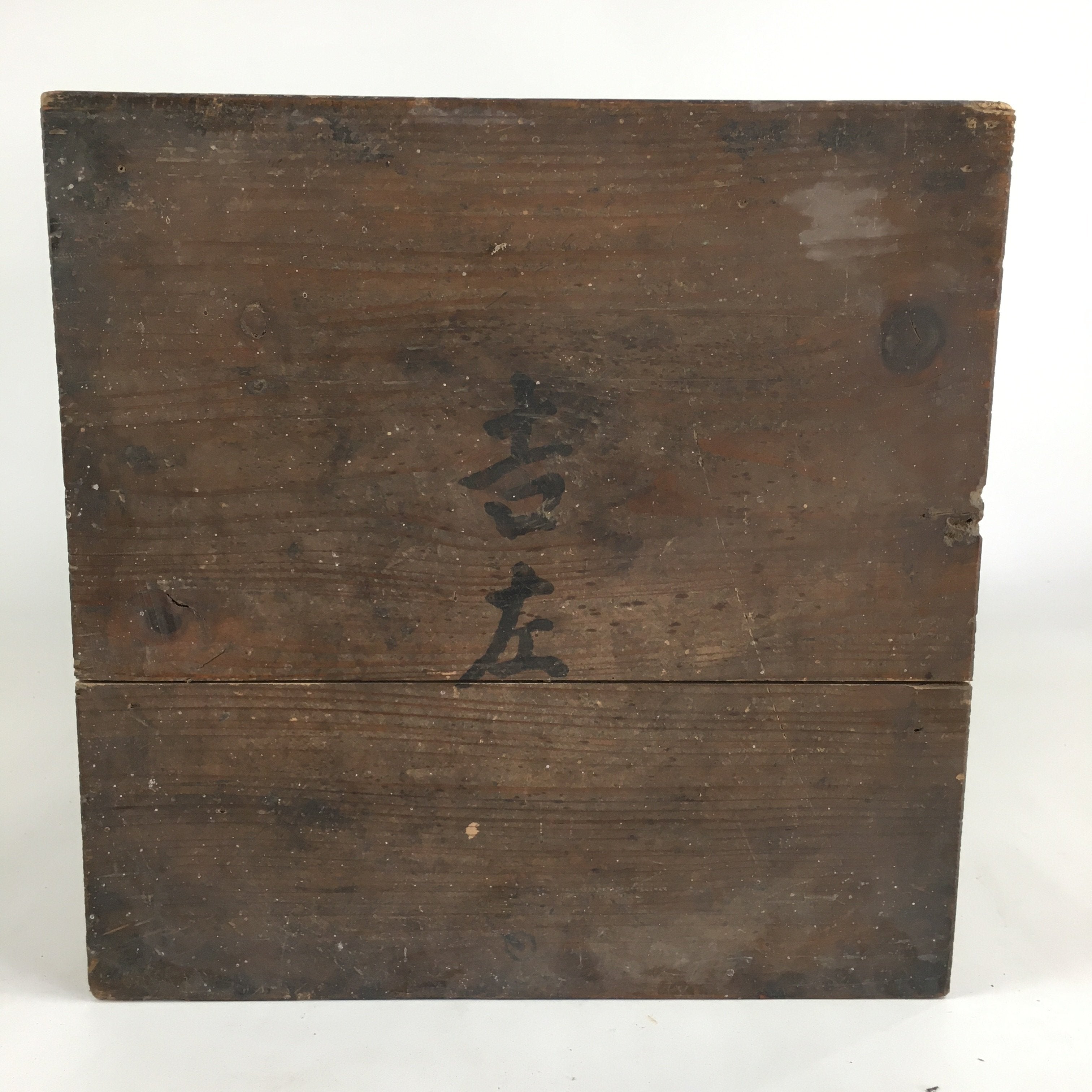 Antique Japanese Wooden Storage Box Hako Inside 30.2x30.5x65cm WB866