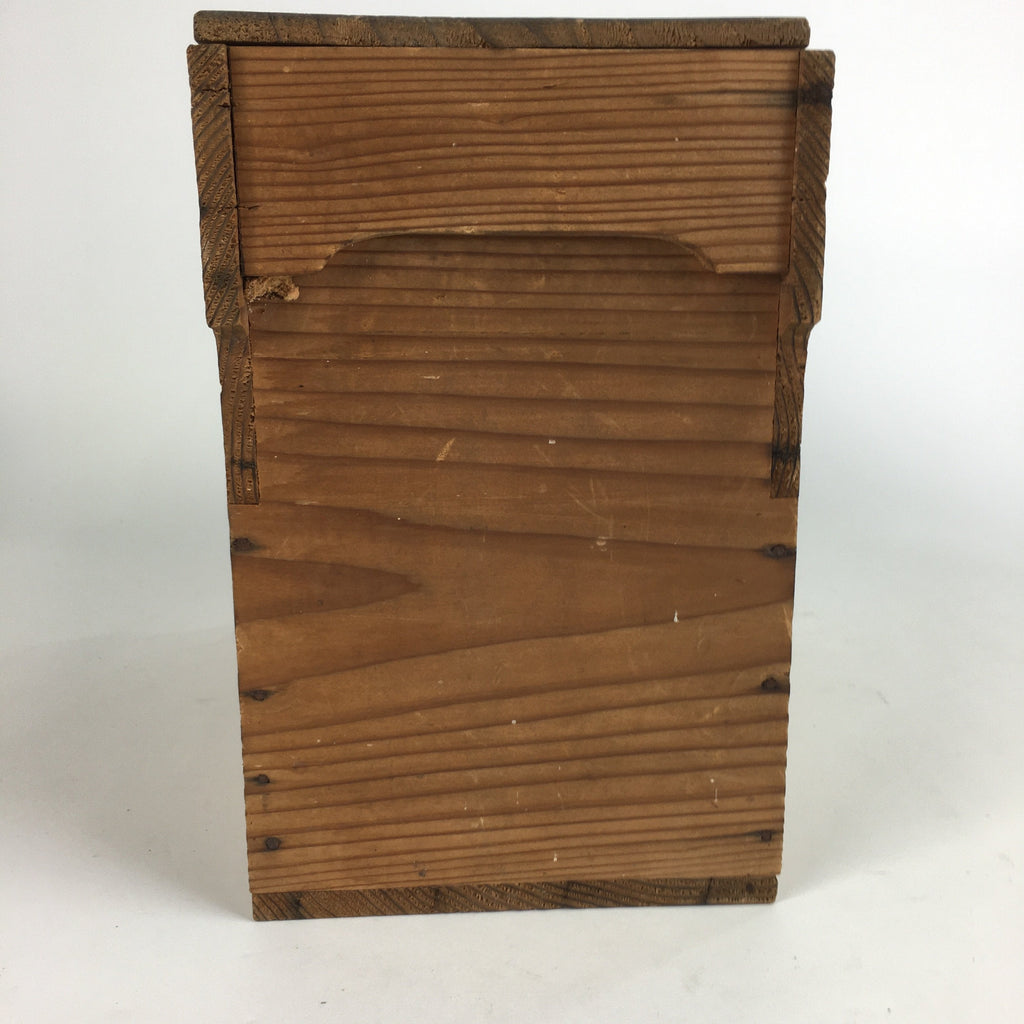 Antique Japanese Wooden Storage Box Pottery Hako Inside 28x22.5x13.5cm WB796