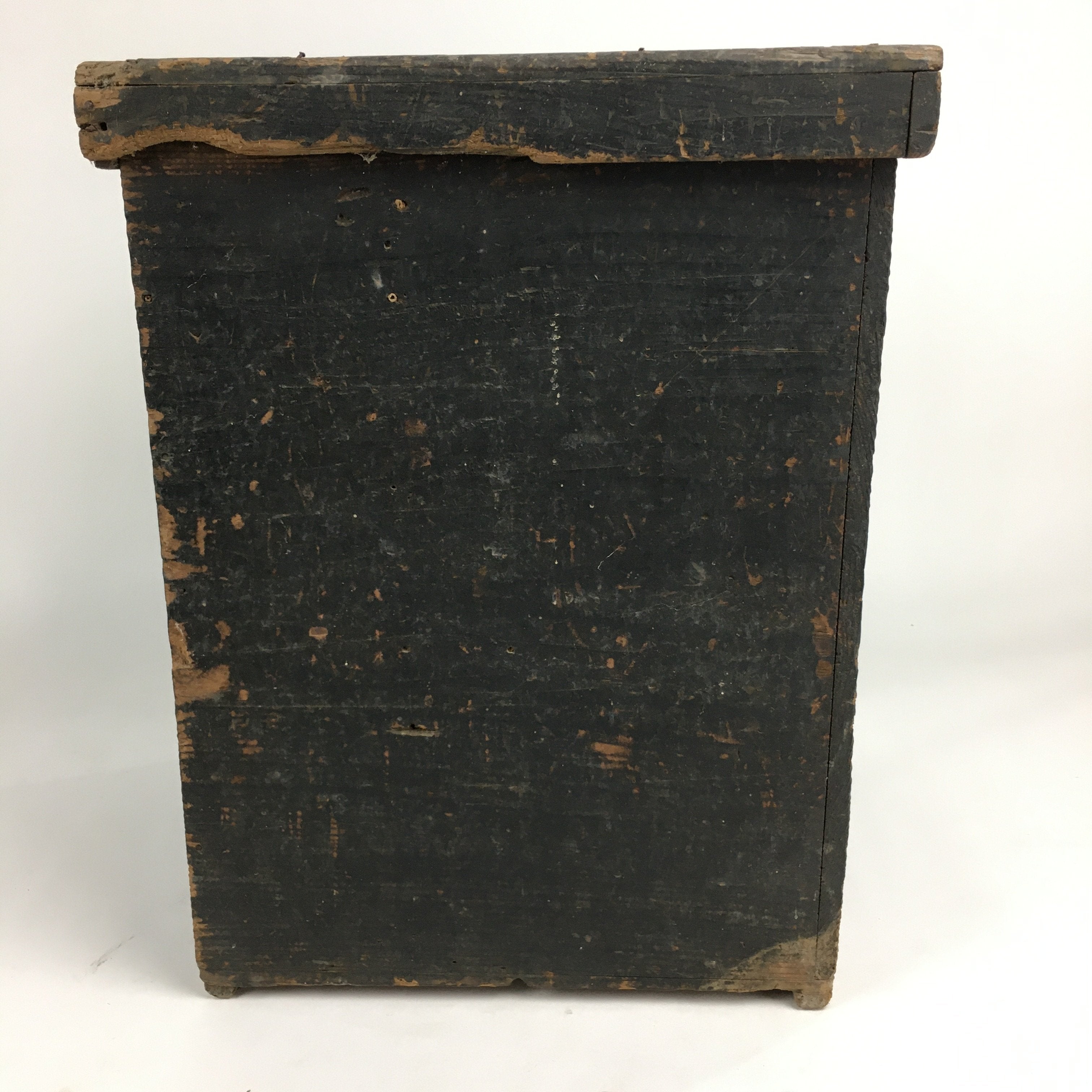 Antique Japanese Wooden Storage Box Pottery Hako Inside 29x28x40.5cm WB832
