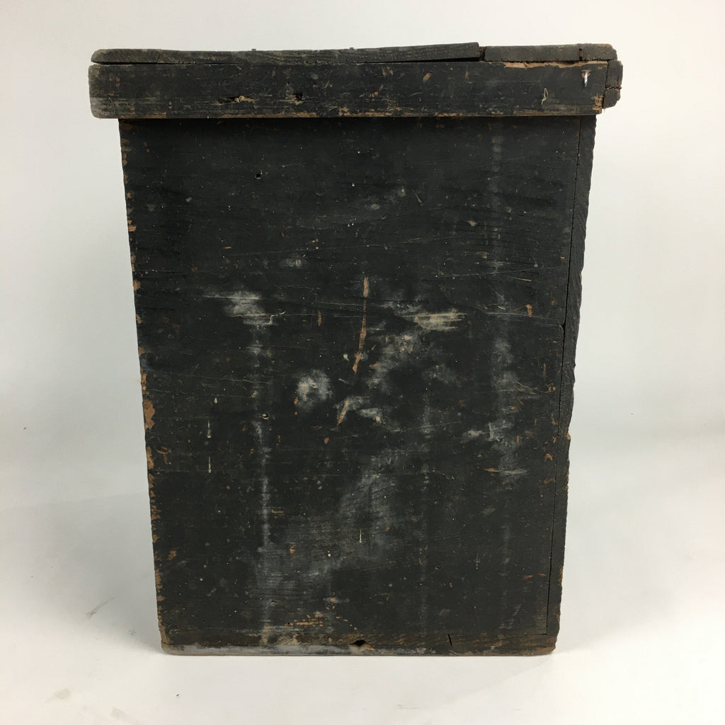 Antique Japanese Wooden Storage Box Pottery Hako Inside 29x28x40.5cm WB832